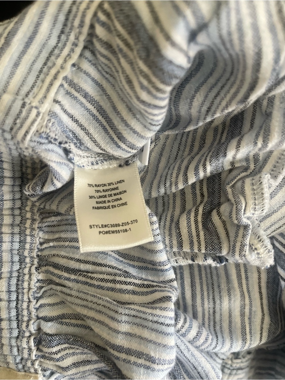 Cloth & Stone Linen Blend Striped Pants Coastal - Picture 8 of 8